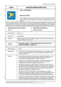 European Aviation Safety Agency / Airbus / A380 / Uncontrolled decompression / Airworthiness Directive / Aviation / Transport / Airbus A380