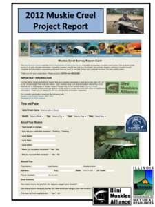 2012 Muskie Creel Project Report Muskie Creel Project[removed]Summary Report Division of Fisheries