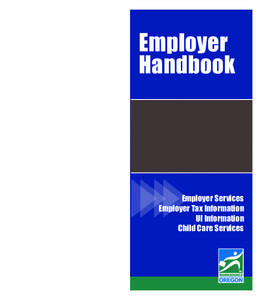 Employer Handbook Employer Services Employer Tax Information UI Information