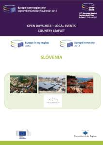 OPEN DAYS 2013 – LOCAL EVENTS COUNTRY LEAFLET SLOVENIA  INDEX