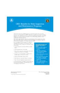 OBD: Benefits for State Inspection and Maintenance Programs (EPA-420-F[removed], August[removed]Rev September 2012)