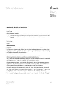 Politisk dokument uden resume Sagsnummer ThecaSagMovitBestyrelsen 5. december 2013