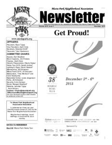 Mesta Park Neighborhood Association  Newsletter News and information for ALL residents of the Mesta Park Historic Preservation District Volume 2015, Issue 9