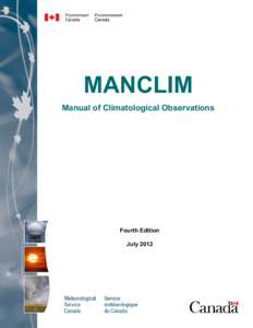 MANCLIM - Manual for Climatological Observations