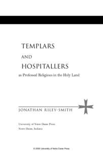 Templars and Hospitallers  w