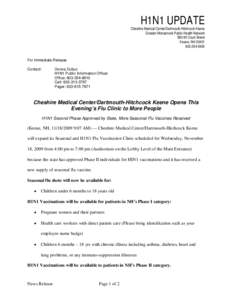 Influenza / Pandemics / Influenza vaccine / Greater Monadnock Public Health Network / Influenza A virus subtype H1N1 / Flu pandemic in the United States / Flu season / Flu pandemic / Swine influenza / Health / Medicine / Vaccines