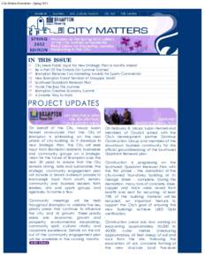 City Matters Newsletter - Spring 2012