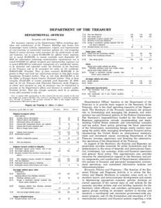 DEPARTMENT OF THE TREASURY DEPARTMENTAL OFFICES SALARIES AND