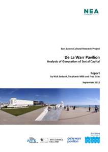 East Sussex Cultural Research Project  De La Warr Pavilion Analysis of Generation of Social Capital