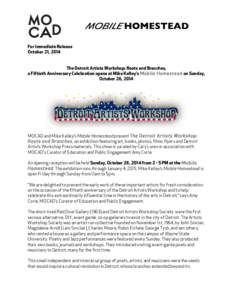   	
  	
   	
   For Immediate Release	
   October 21, 2014	
   	
  