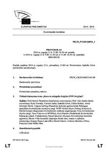 [removed]EUROPOS PARLAMENTAS Žuvininkystės komitetas  PECH_PV(2014)0922_1
