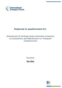 Response to questionnaire for:  Assessment of strategic plans and policy measures