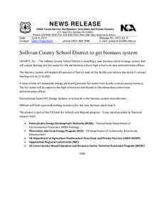 Environment / Biomass / Sustainability / Technology / Bioenergy / Renewable energy / Sullivan County School District