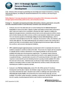 Economic development / Workforce development / Project Graduate / Workforce Investment Board / Employment / Kentucky Council on Postsecondary Education / Bluegrass Community and Technical College / Kentucky / Education in Kentucky / Kentucky Community and Technical College System