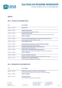 EASA AD Reading Workshop December 2014_Final Agenda