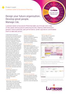 HR Analytics Product insight Lumesse Career & Succession Planning