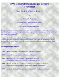 1996 Woodruff Distinguished Lecture