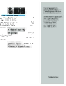Inter-American Development Bank Institutional Capacity of the State (IFD/ICS) TECHNICAL NOTE No. IDB-TN-572