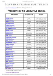 [removed]Presidents of the Legislative Council Home>Library>Information>Presidents of the Legislative Council