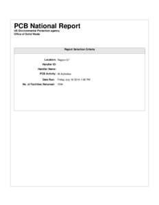 PCB National Report Region 7 Notifications