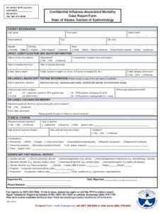 Confidential Influenza-Associated Mortality Case Report Form