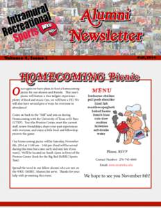 Alumni Newsletter Volume 4, Issue 1 Fall, 2014