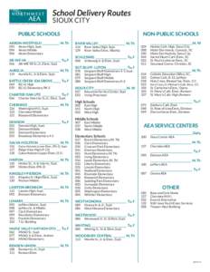 School Delivery Routes SIOUX CITY PUBLIC SCHOOLS AKRON-WESTFIELD______________ M, Th 095	 094