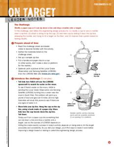 For Grades 6–12  on target Leader Notes The Challenge