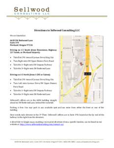 Microsoft Word - Directions to Sellwood Consulting LLC.docx