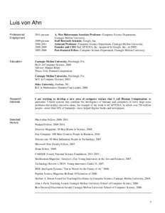 Microsoft Word - CMU-RESUME[removed]doc