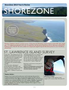 ShoreZone 2013 Year in Review  SHOREZONE St. Lawrence Island survey took place in