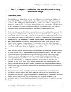 Part D. Chapter 3: Individual Diet and PA Behavior Change[removed]