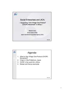 Microsoft PowerPoint - Ueda_Social_enterprises_JICA_Africa_200911.ppt [互換モード]