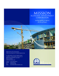 Mission  Economic development corporation  working together to improve
