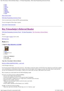 Roy Triesscheijn’s Deferred Render (Page 1) - 3D Game Programming - XNA Game Programming Adventures Forum  Page 1 Index News