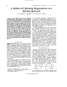 IEEE TRANSACTIONS ON MAGNETICS. VOL 31. NO. 2. MARCH I Y Y S  966 A Method of Calibrating Magnetometers on a Spinning Spacecraft