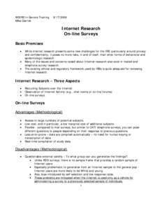 Medical ethics / Data collection / Research methods / Clinical research / Market research / Institutional review board / Survey methodology / Informed consent / Debriefing / Science / Statistics / Scientific method