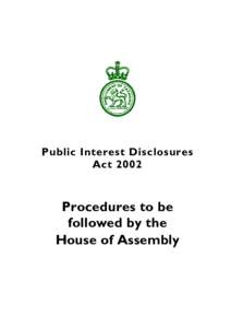 Microsoft Word - Public Interest Disclosures Act Procedures - March 2016