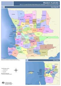 Western Australia[removed]Local Government Areas and Declared Local Governing Bodies South West WA  (