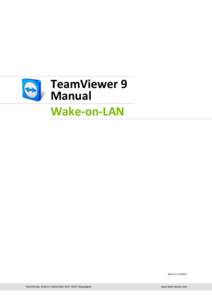 Manual de TeamViewer 9 – Wake-on-LAN