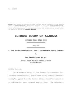 Rel: Notice: This opinion is subject to formal revision before publication in the advance sheets of Southern Reporter. Readers are requested to notify the Reporter of Decisions, Alabama Appellate Courts, 300 De