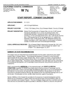 STATE OF CALIFORNIA - NATURAL RESOURCES AGENCY  CALIFORNIA COASTAL COMMISSION South Coast Area Office 200 Oceangate, Suite 1000 Long Beach, CA[removed]