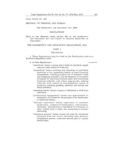 Legal Supplement Part B–Vol. 53, No. 77–27th May, LEGAL NOTICE NO. 232 REPUBLIC OF TRINIDAD AND TOBAGO