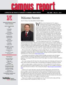 campus report  A Newsletter for Parents of University of Nebraska–Lincoln Students ®