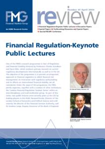 review Number 61 AprilFinancial Regulation-Keynote Public Lectures 6 Discussion Papers  An ESRC Research Centre