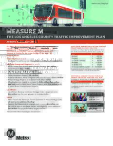 metro.net/theplan  THE LOS ANGELES COUNTY TRAFFIC IMPROVEMENT PLAN arroyo verdugo cities The Metro Board of Directors voted to place a sales tax measure, titled the Los Angeles County Traffic Improvement Plan, on the