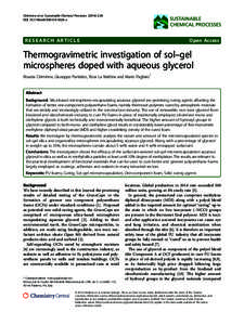 Thermogravimetric investigation of solŁgel microspheres doped with aqueous glycerol
