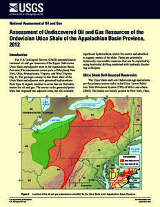 National Assessment of Oil and Gas  Assessment of Undiscovered Oil and Gas Resources of the Ordovician Utica Shale of the Appalachian Basin Province, 2012 significant hydrocarbons within the matrix and adsorbed
