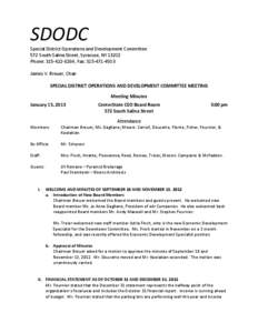 SDODC Special District Operations and Development Committee 572 South Salina Street, Syracuse, NY[removed]Phone: [removed], Fax: [removed]James V. Breuer, Chair SPECIAL DISTRICT OPERATIONS AND DEVELOPMENT COMMITTEE 