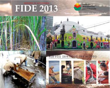 FIDE  2013 MEMORIA DE ACTIVIDADES Fundación Iberoamericana para el Desarrollo